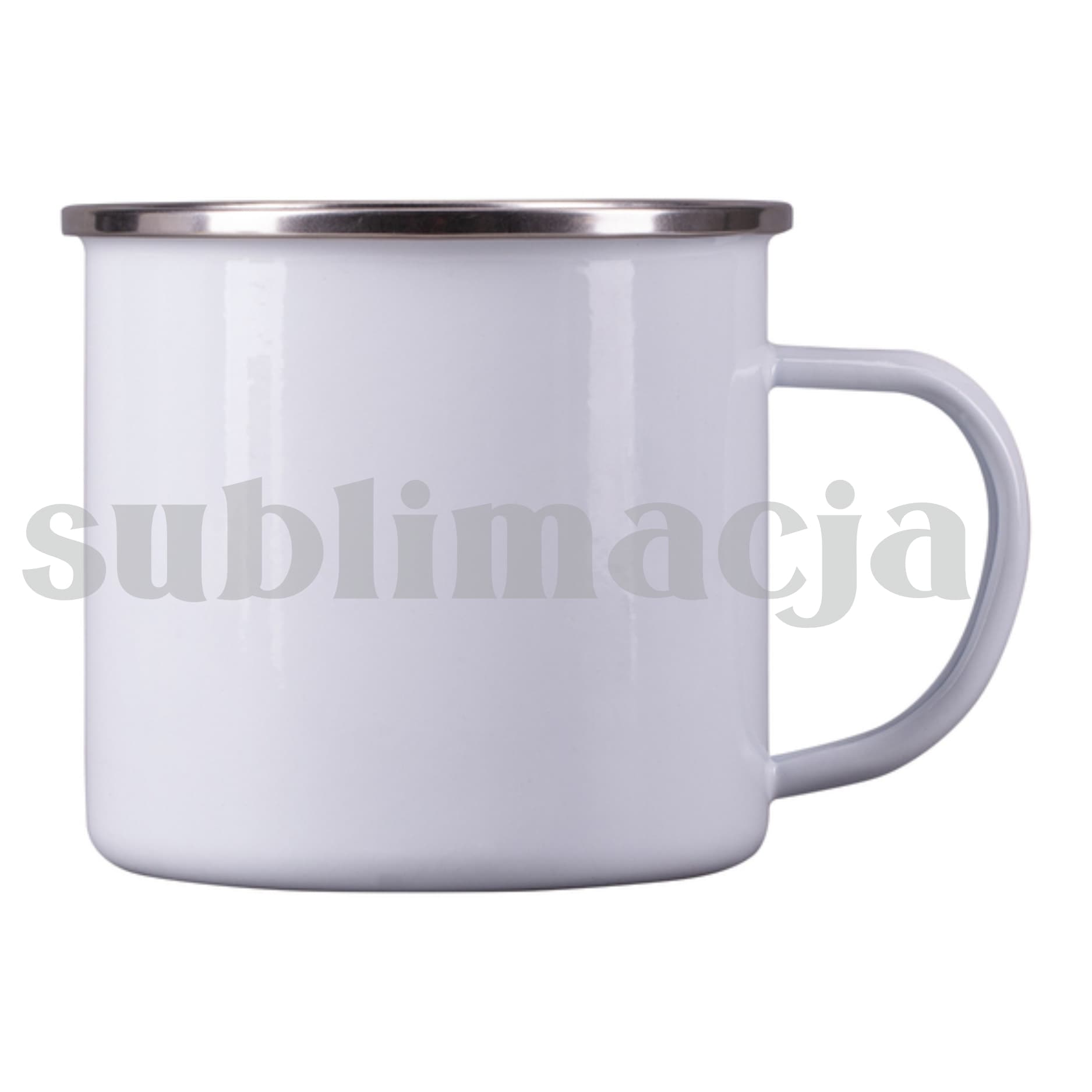 Kubek emaliowany z powłoką sublimacyjną Odis 500 ml, biały