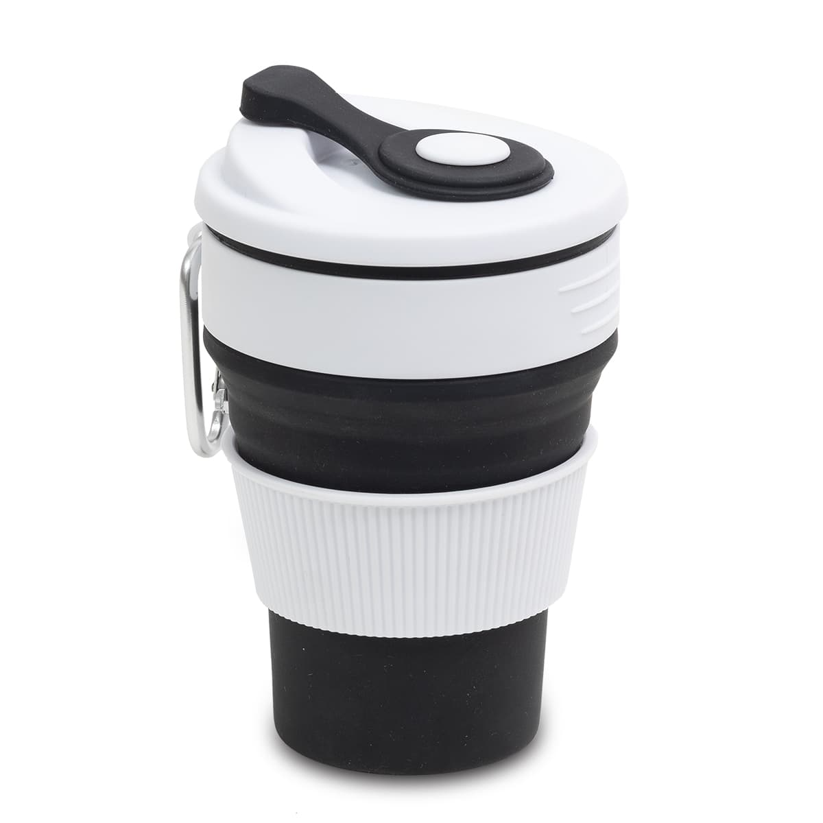 Kubek silikonowy Flexi 350 ml, czarny