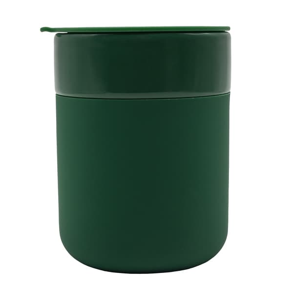 Kubek ceramiczny Caldo 370 ml, ciemny zielony
