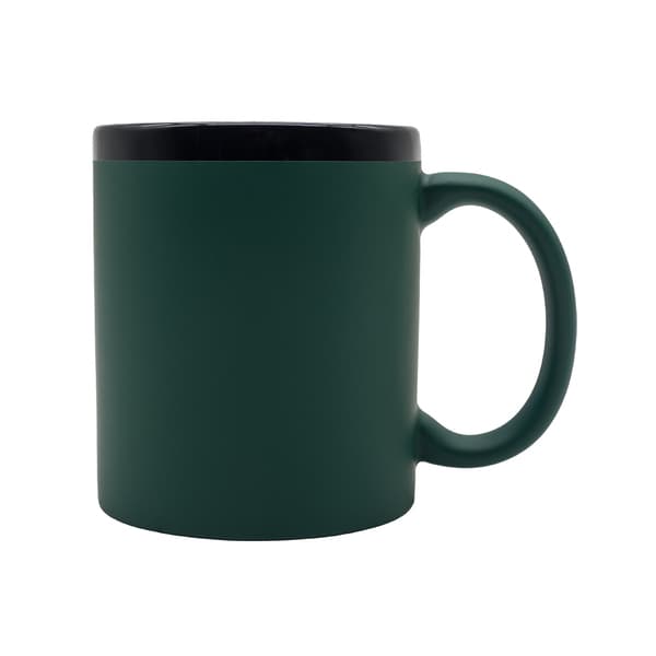 Kubek ceramiczny Velluto 350 ml, ciemny zielony